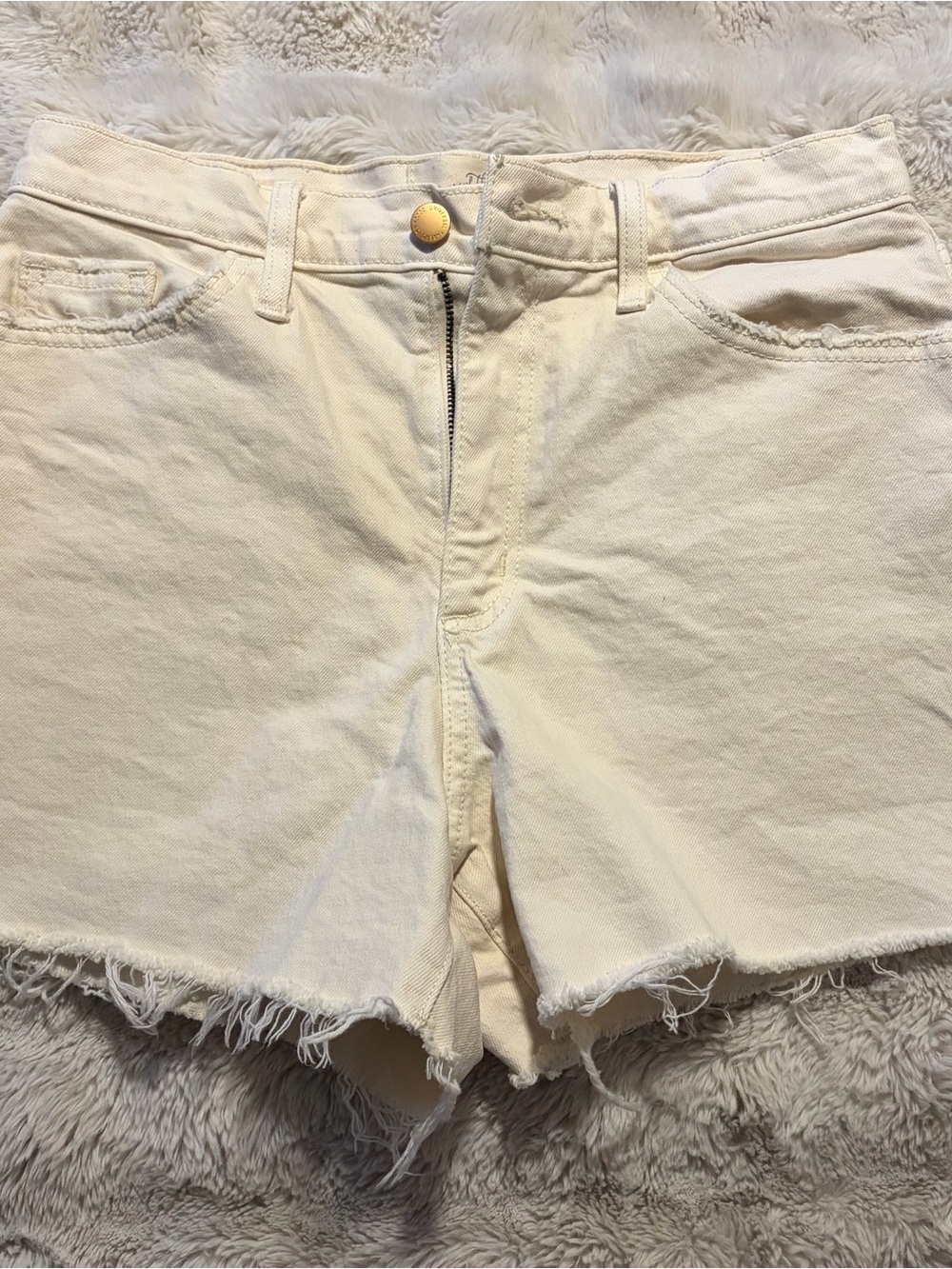 Universal Thread Cream Denim Cutoff Shorts